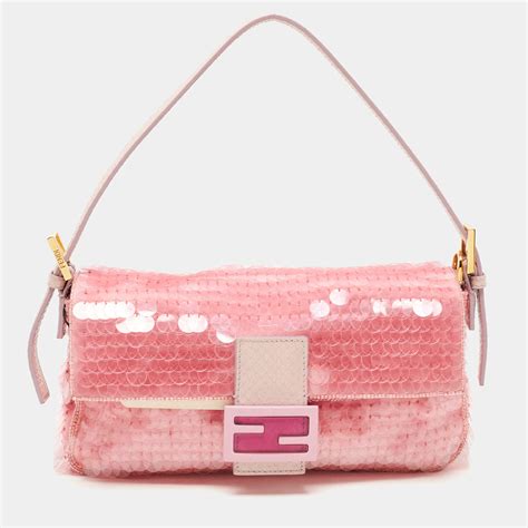 fendi handbags kan pink|fendi pink sequin baguette.